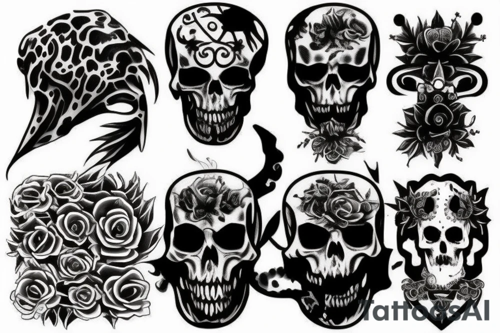 Death vs animal tattoo idea