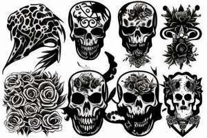 Death vs animal tattoo idea