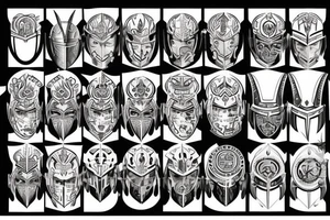 Helmet of spartan warrior tattoo idea