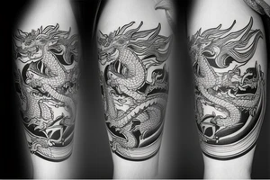 dragon shop sailor anhor stere tattoo idea