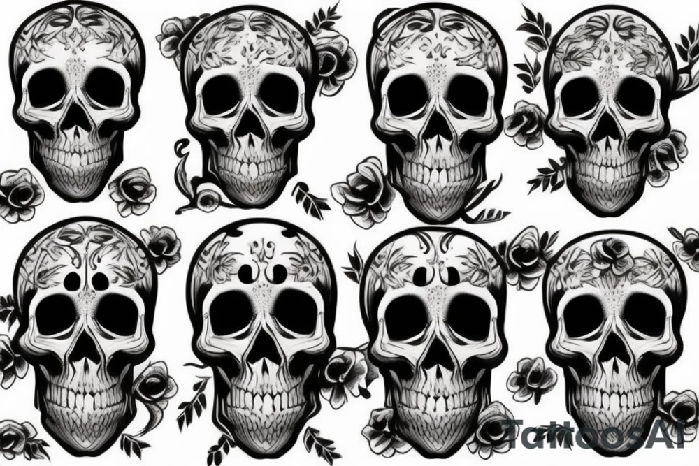 Skull tattoo idea