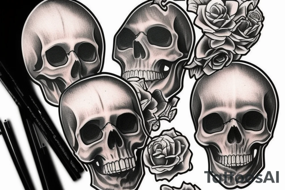 Skull tattoo idea