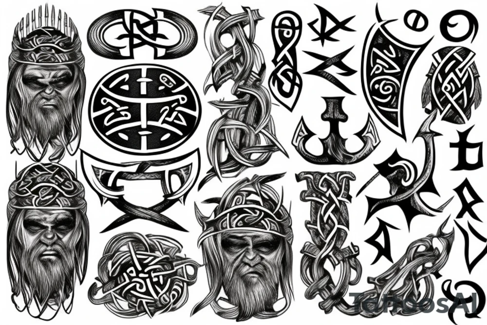 Viking, nordic culture, runes tattoo idea