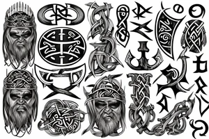 Viking, nordic culture, runes tattoo idea