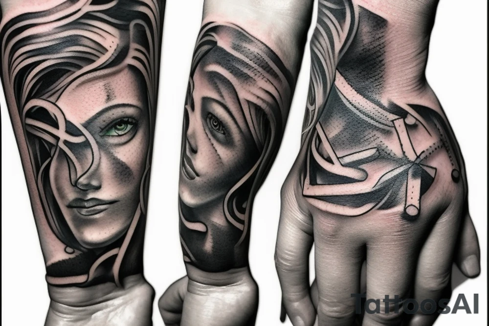 God hand tattoo idea