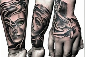 God hand tattoo idea