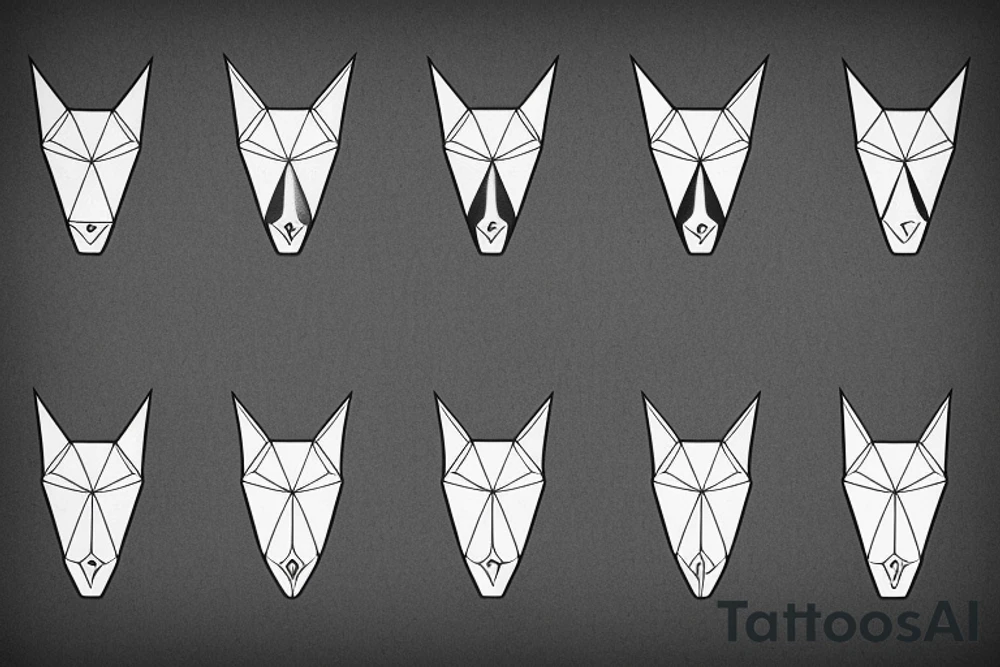 Doberman head in triangle with shades and triangle tattoo idea Doberman head in triangle with shades and triangle tattoo idea