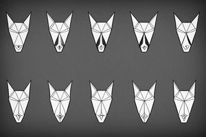 Doberman head in triangle with shades and triangle tattoo idea