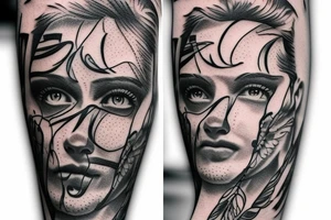 sad, for men tattoo idea
