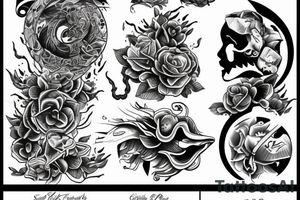 sad, for men, carma tattoo idea