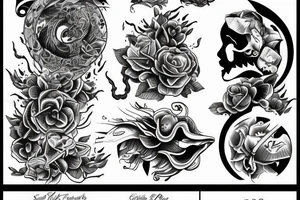 sad, for men, carma tattoo idea