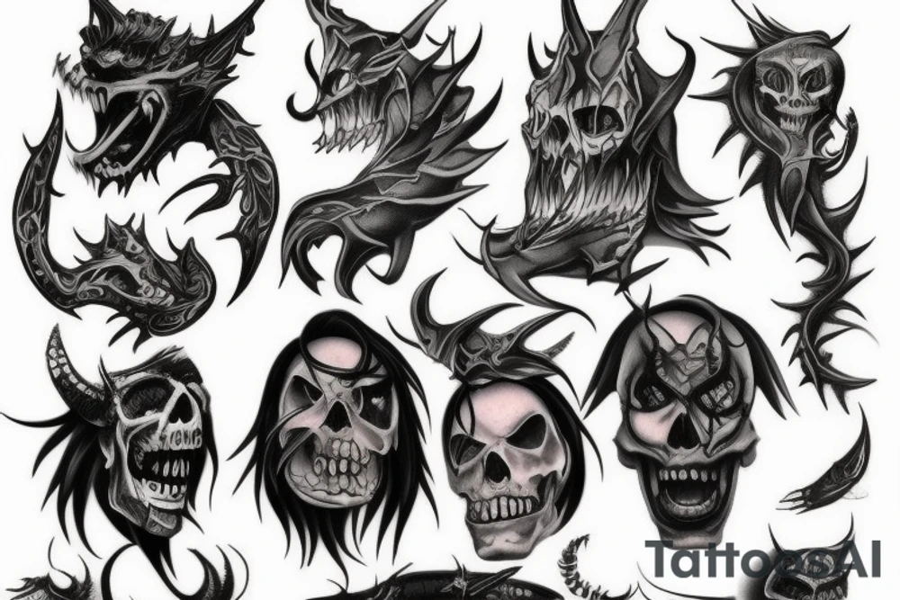 A dark demon tattoo idea