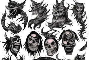 A dark demon tattoo idea