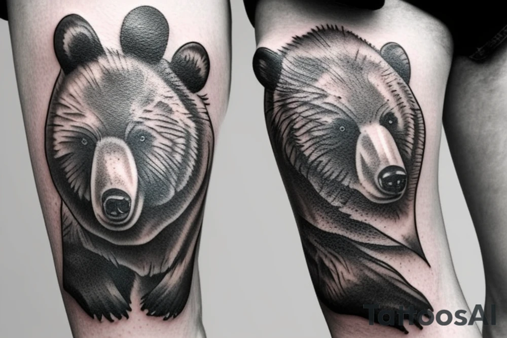 Wandering bear tattoo idea