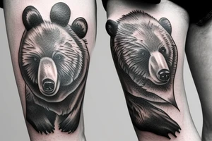 Wandering bear tattoo idea