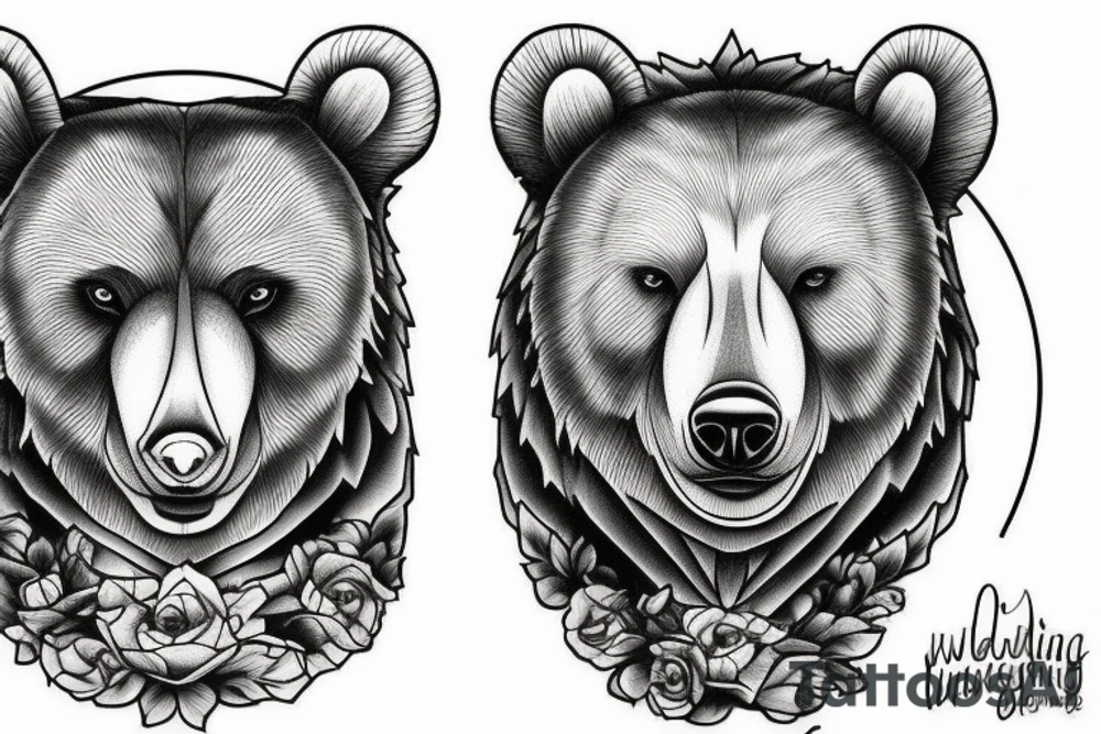 Wandering bear tattoo idea