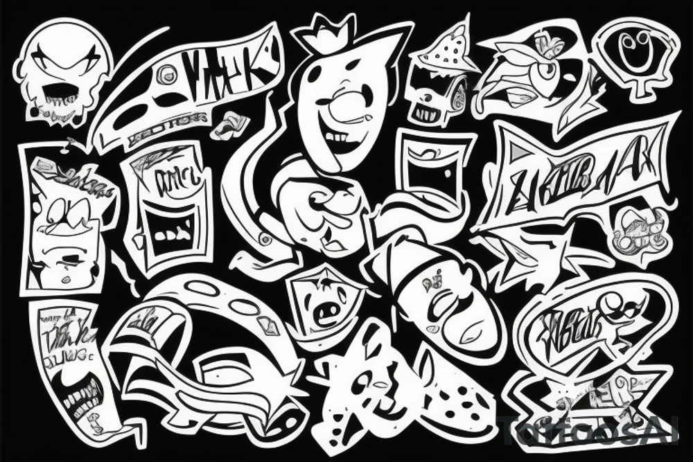 Cartoons tattoo idea