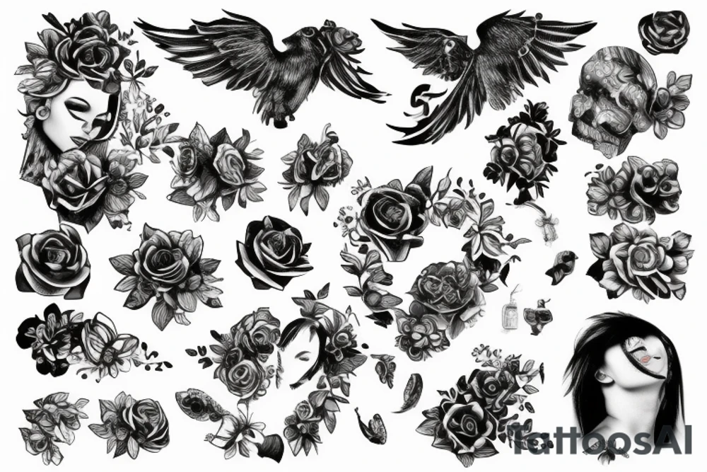 Powiązanie między aniołem a działem tattoo idea