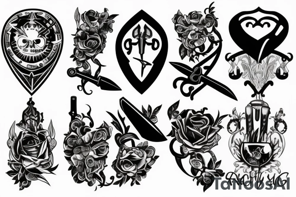 Knife tattoo idea