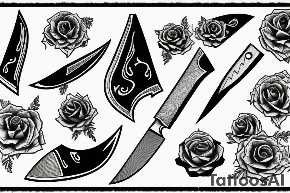 Knife tattoo idea