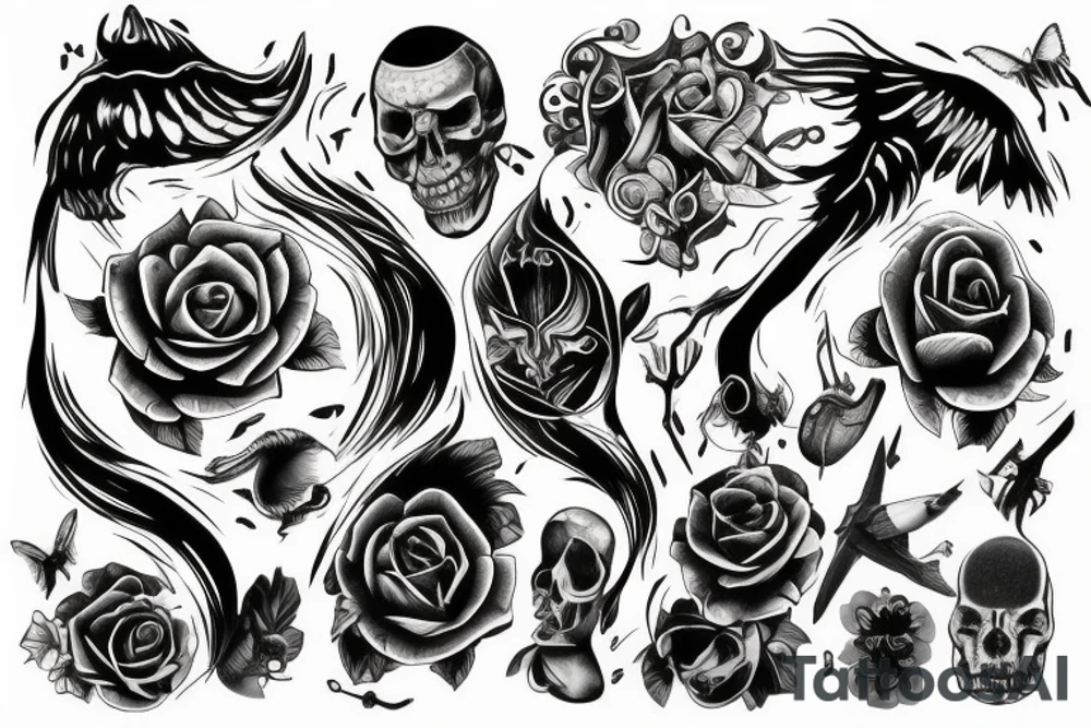 Upadły anioł tattoo idea