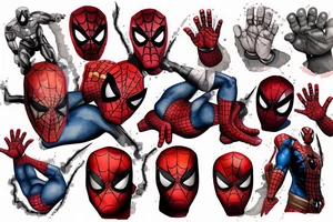 Avengers deadpool strange spiderman ironman arm tattoo idea
