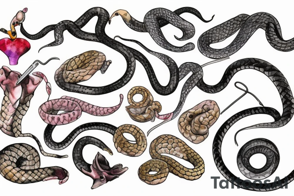 Medical snake tattoo idea