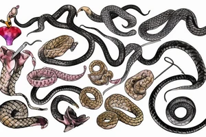 Medical snake tattoo idea
