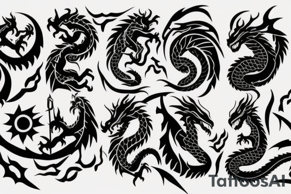 Dragon head tattoo idea
