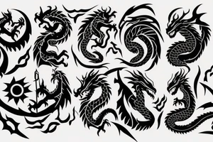 Dragon head tattoo idea
