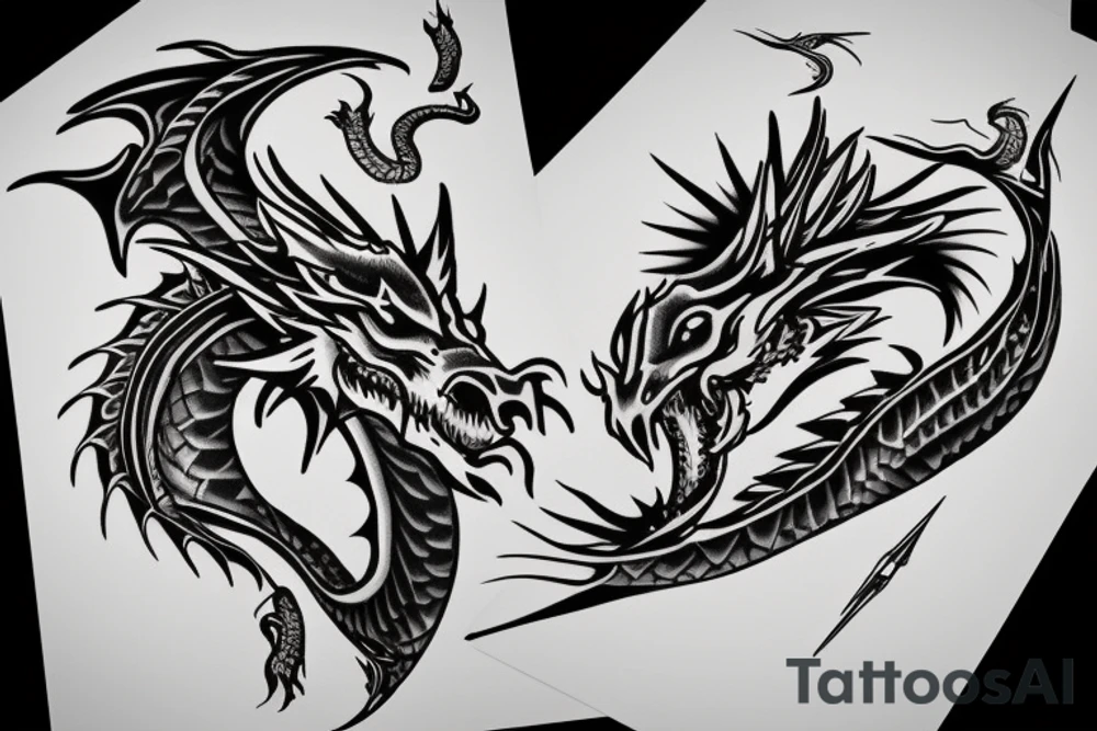 Dragon head tattoo idea