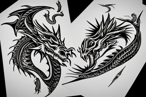 Dragon head tattoo idea