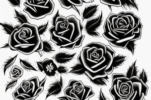 Skul rose tattoo idea