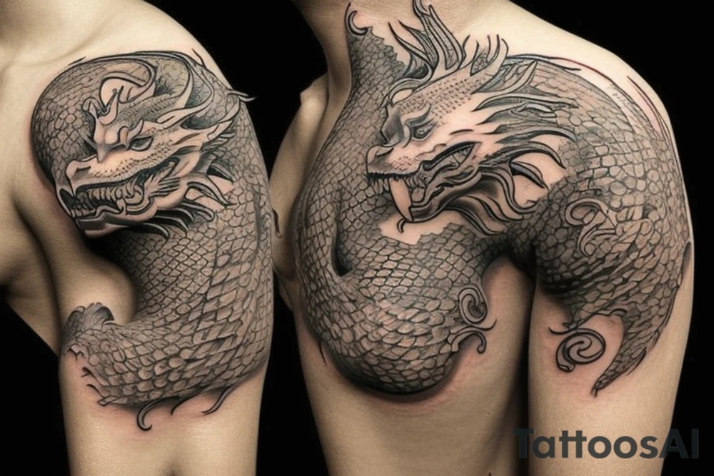 Dragon head tattoo idea