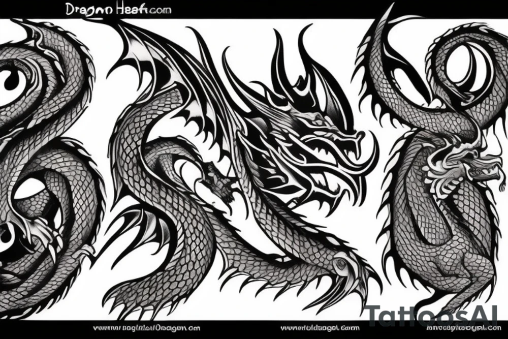 Dragon head tattoo idea