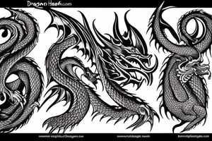 Dragon head tattoo idea