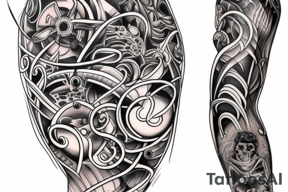 full calf tattoo idea