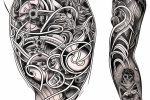 full calf tattoo idea