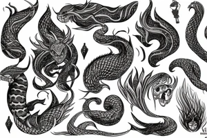Naga kobieta tattoo idea