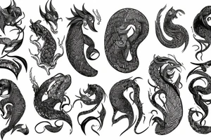 Naga kobieta tattoo idea
