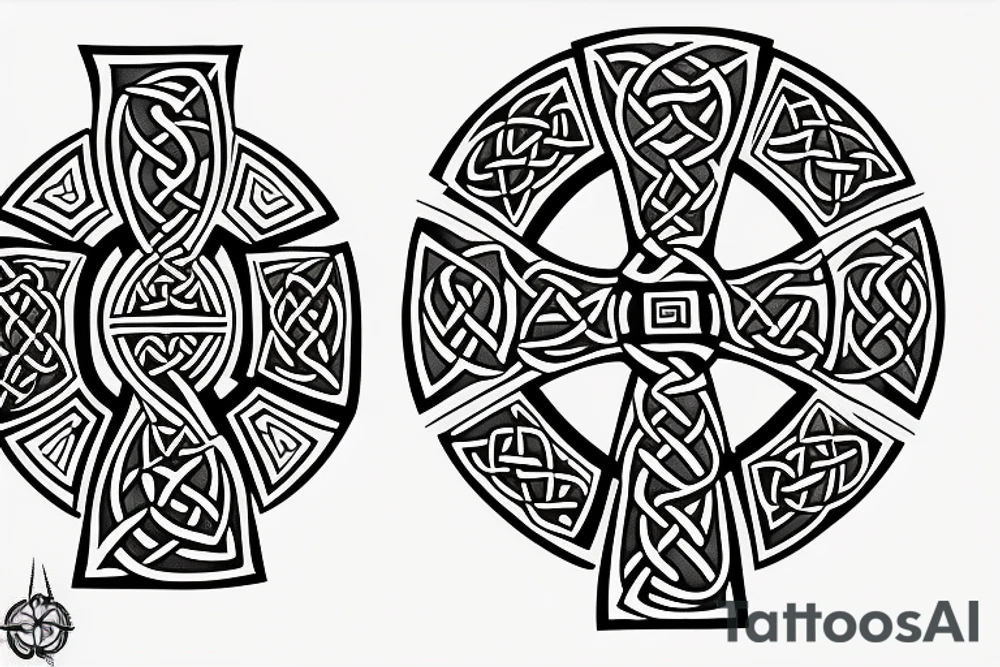 celtic cross tattoo idea
