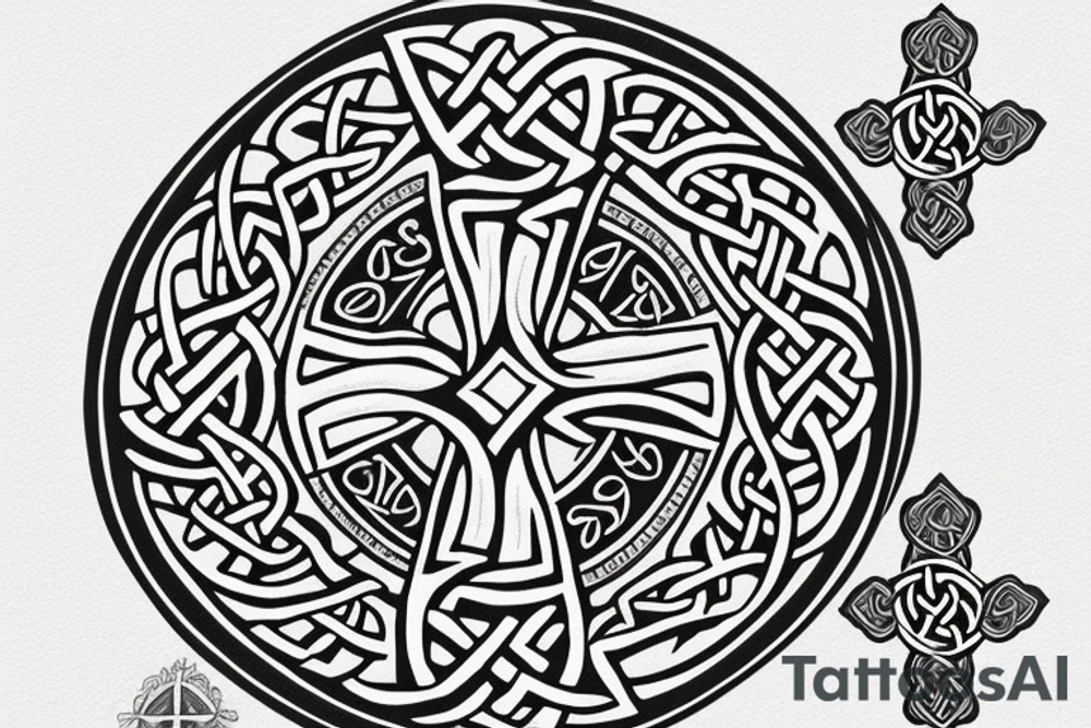 celtic cross tattoo idea
