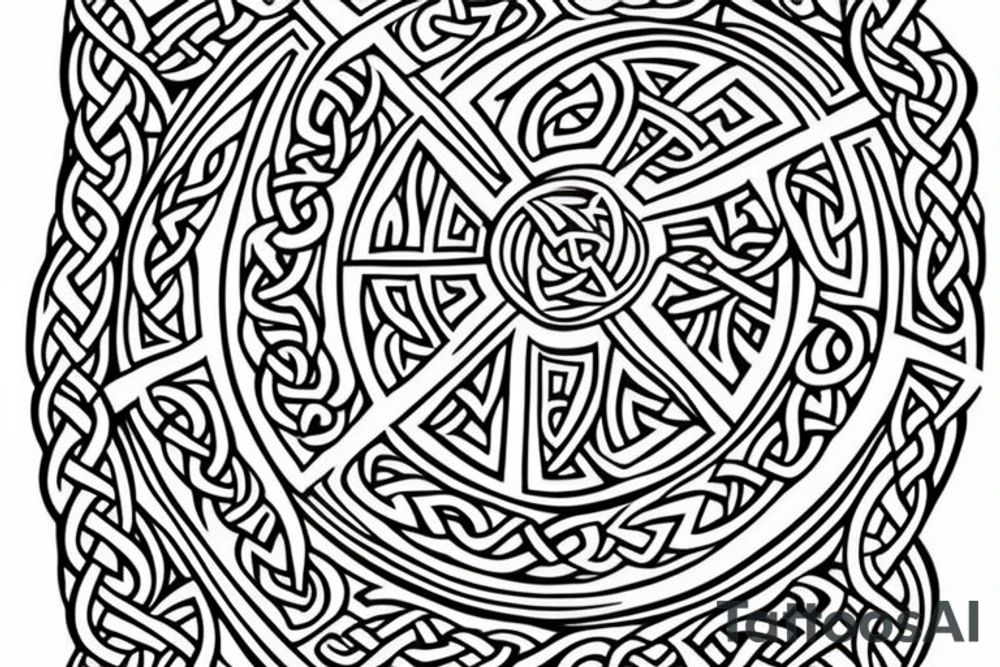 celtic cross tattoo idea