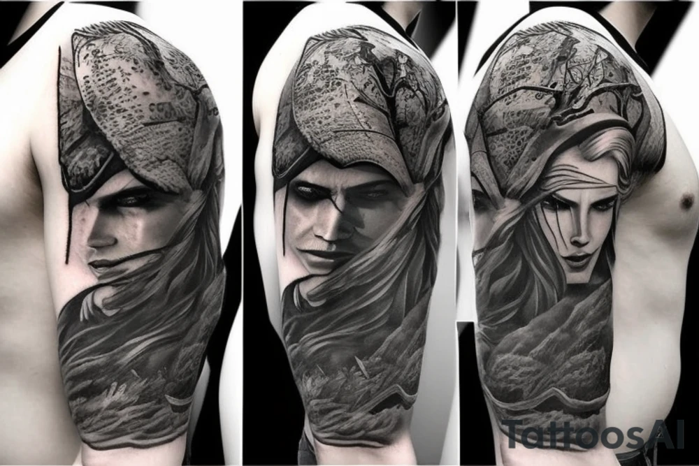 The witcher sleeve tattoo idea