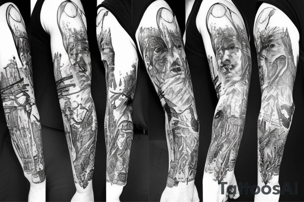The witcher sleeve tattoo idea