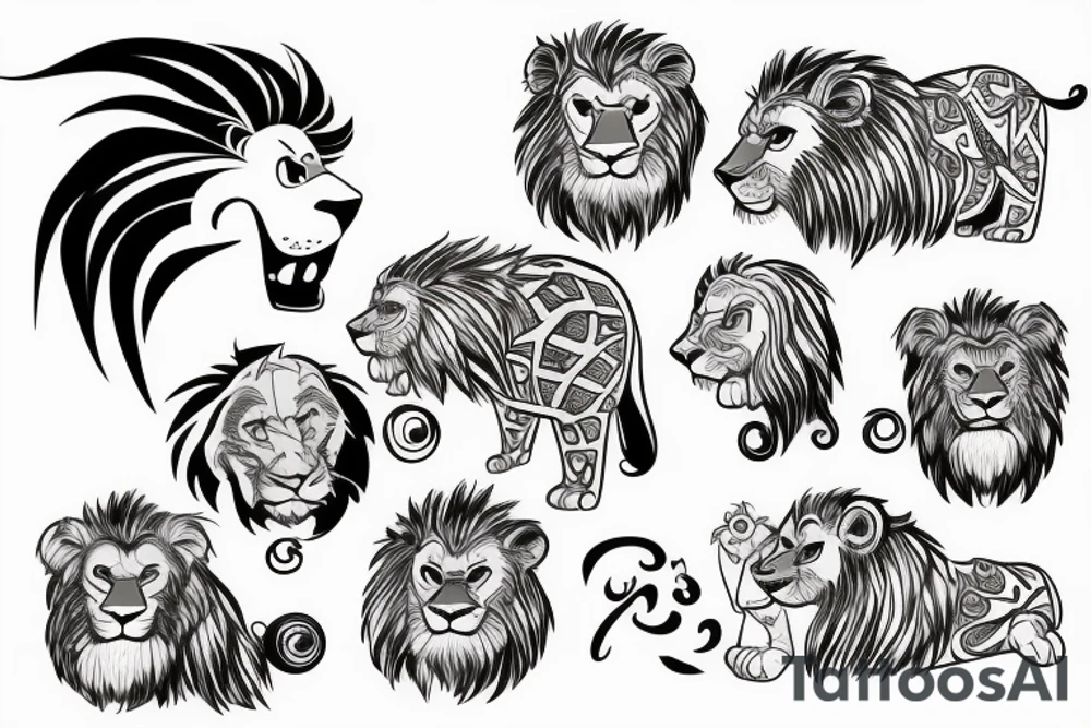 Wiking Lion tattoo idea