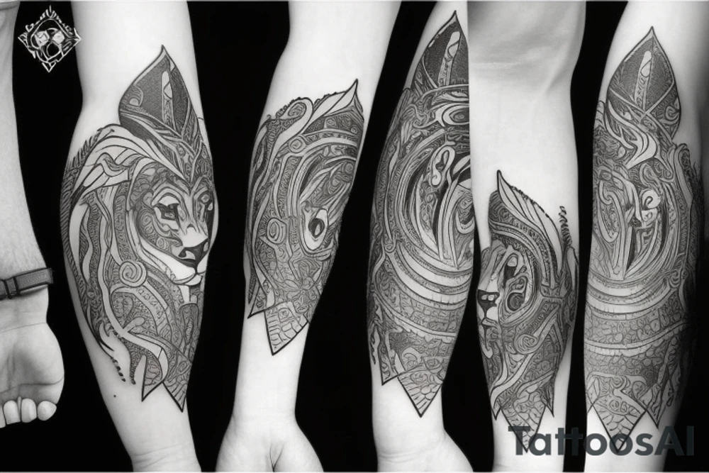 Wiking Lion tattoo idea