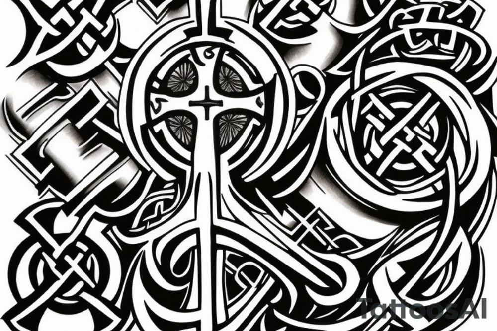 celtic cross tattoo idea