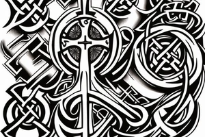 celtic cross tattoo idea