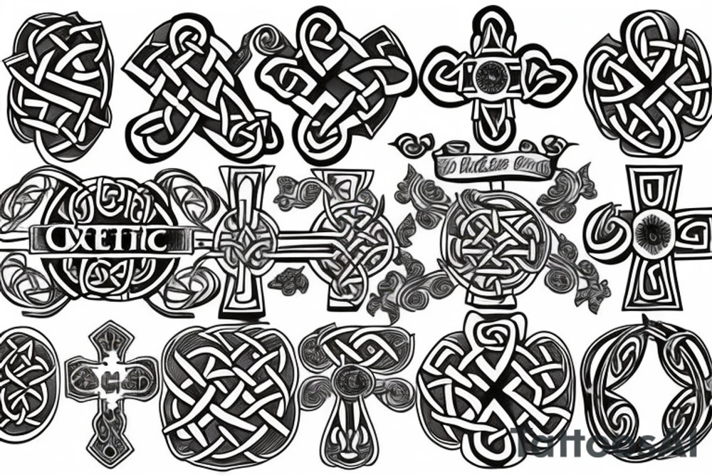 celtic cross tattoo idea